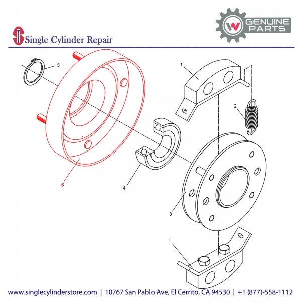 Wacker 5000045741 DRUM-CPT,CENTRIFUGAL CLUTCH