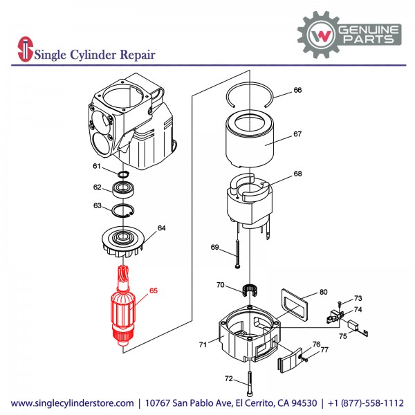 Wacker 5000046223 Motor Armature