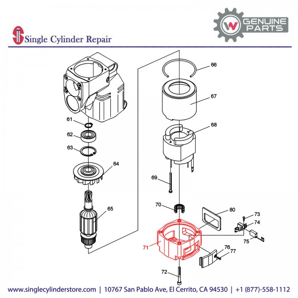 Wacker 5000046850 BRACKET-BEARING MOUNT