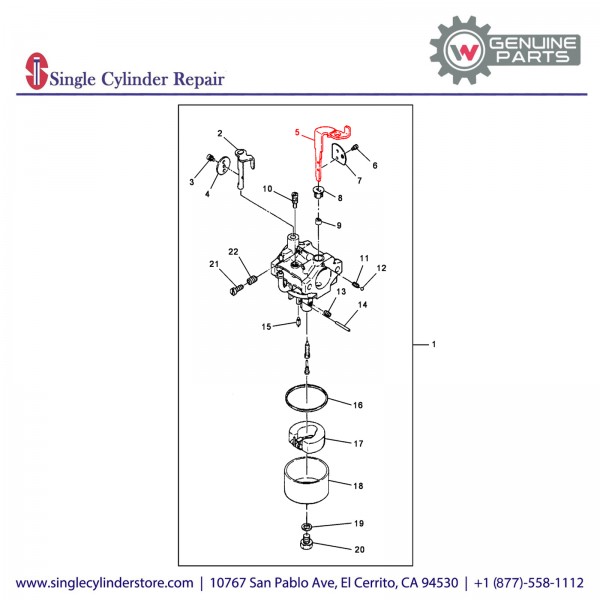 Wacker 5000054795 KIT-CHOKE SHAFT