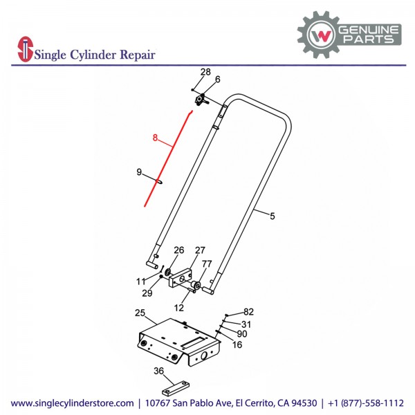 Wacker 5000056800 CABLE-THROTTLE