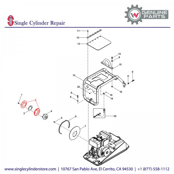 Wacker 5000058667 PULLEY-HALF