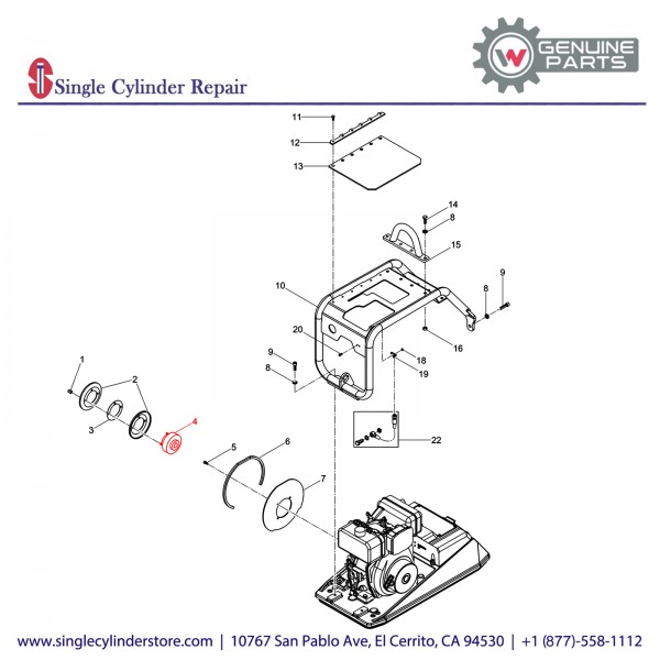 Wacker 5000058671 CLUTCH-CENTRIFUGAL