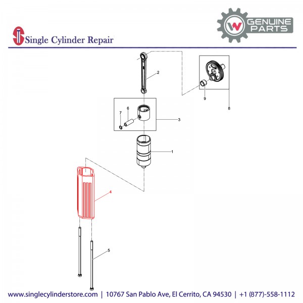 Wacker 5000063413 GUIDE-CYLINDER