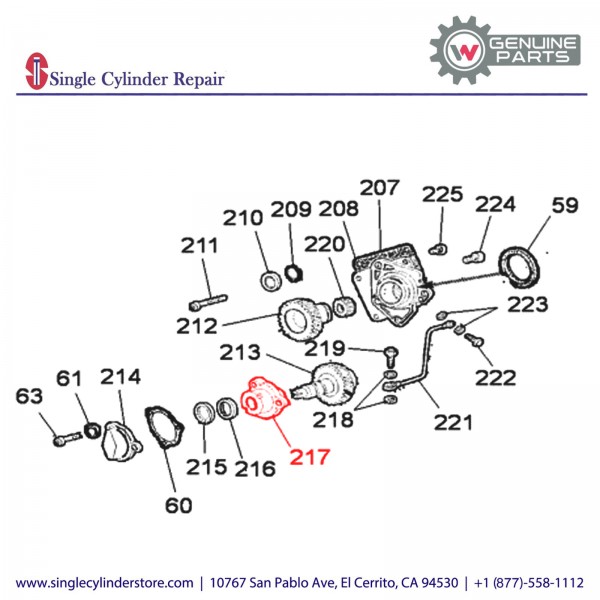 Wacker 5000063718 HOUSING-PINION SHAFT