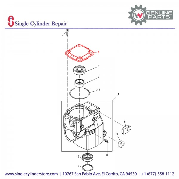 Wacker 5000064051 COVER-BEARING