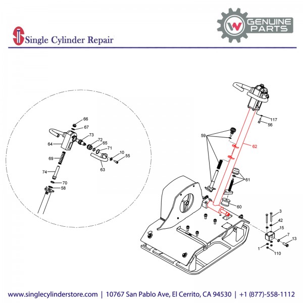 Wacker 5000064407 GUIDE HANDLE