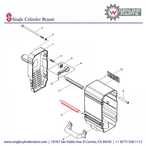 Wacker 5000067667 AXLE-LOWER