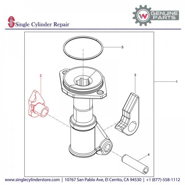 Wacker 5000069701 HANDLE-LATCH