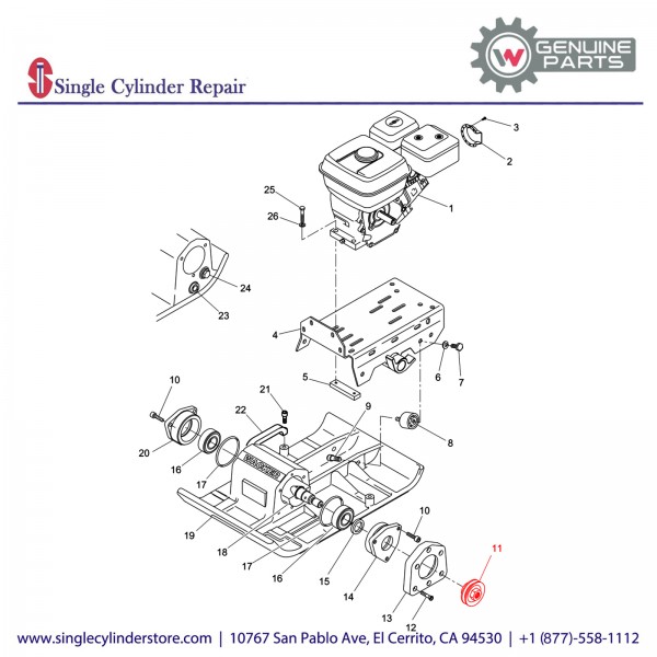 Wacker 5000071173 PULLEY-EXCITER DRIVE