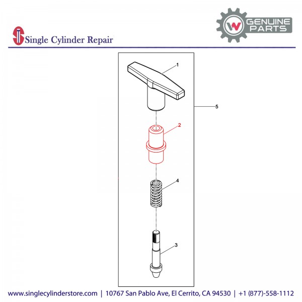 Wacker 5000071183 HOUSING-DETENT PIN