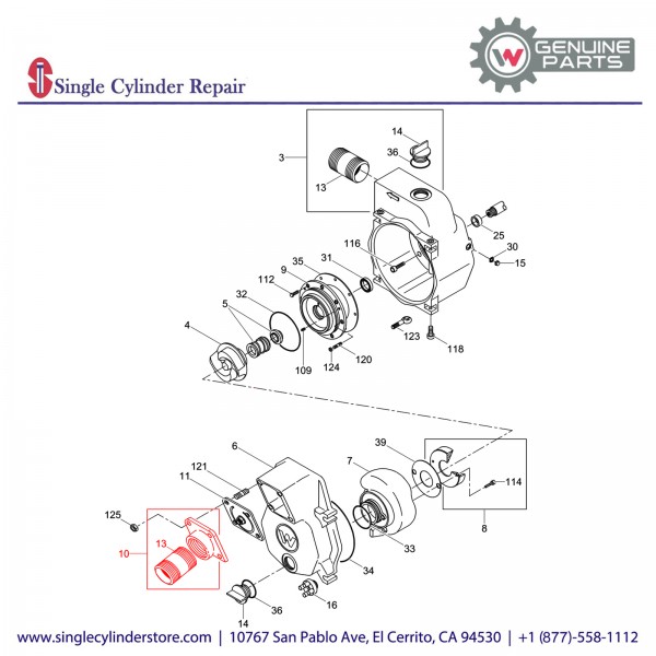 Wacker 5000071478 KIT-SUCTION PORT REPL., PT4