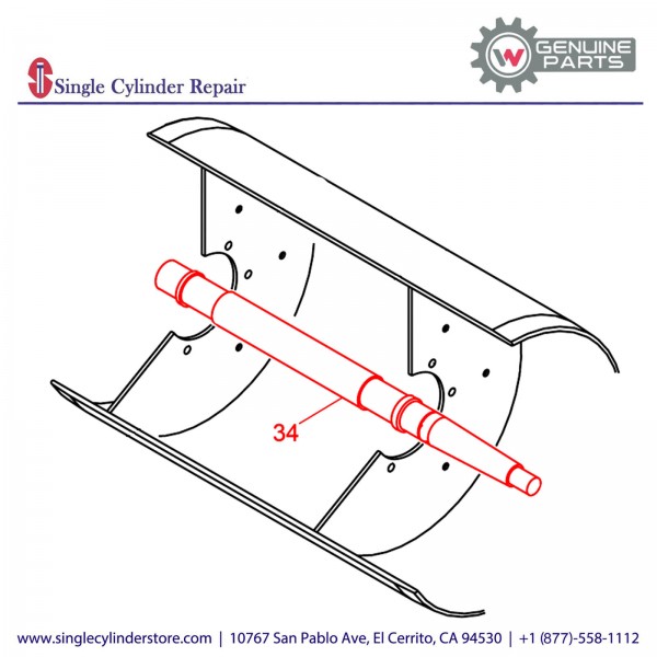 Wacker 5000072024 Exciter shaft