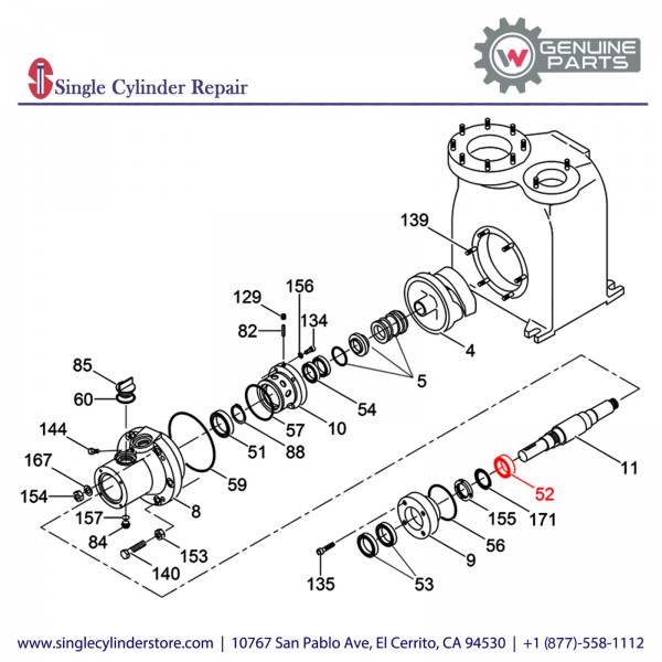 Wacker 5000072857 BEARING TAPERED ROLLER, 30211