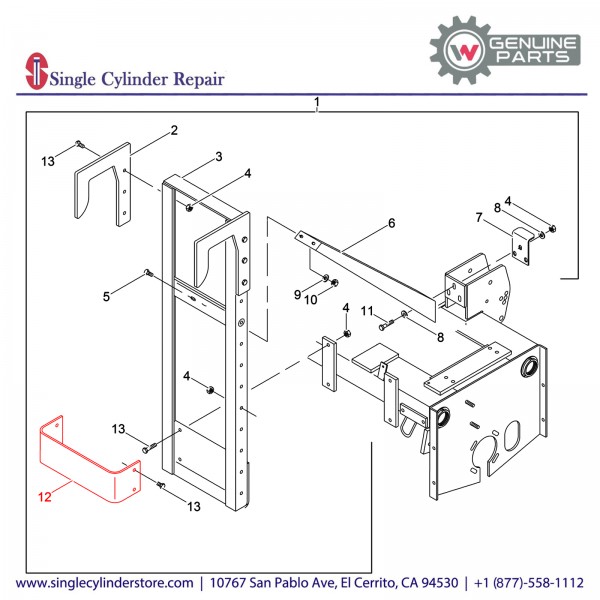 Wacker 5000074066 SPACER BUMPER BAR