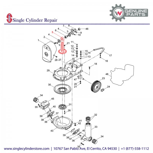 Wacker 5000074396 CONNECTING ROD PUMP DIAPHRAGM