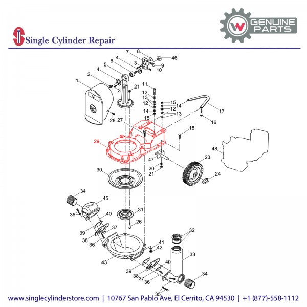 Wacker 5000074400 HOUSING PUMP FRAME