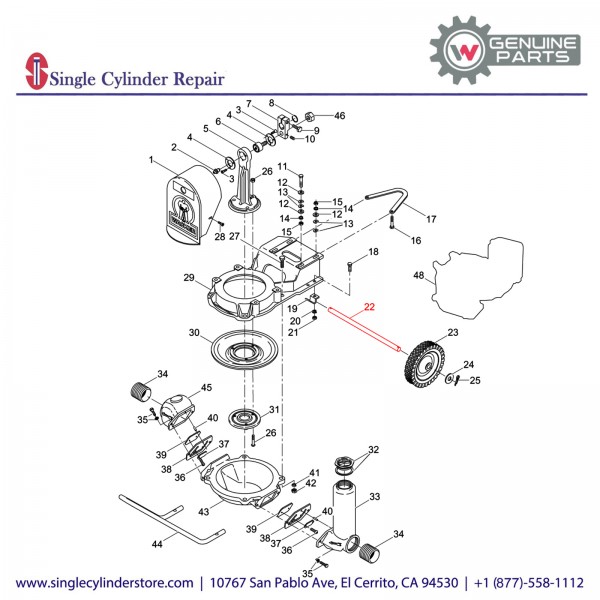 Wacker 5000074402 axle