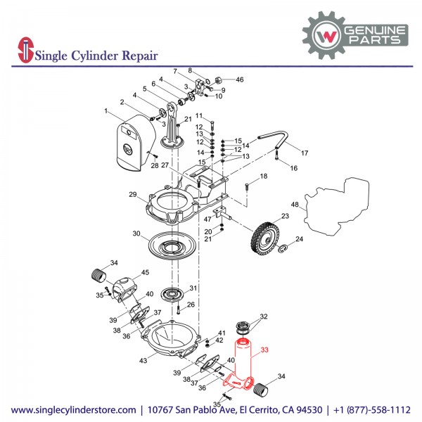 Wacker 5000074407 PORT SUCTION FLANGE