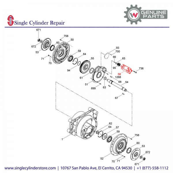 Wacker 5000076630 KIT SEAL REPLACEMENT, HYD.MOTOR