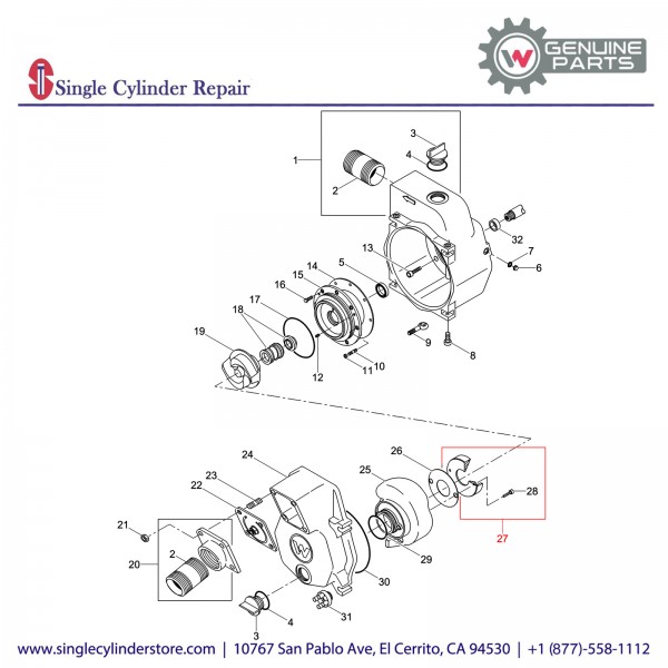 Wacker 5000076822 KIT VOLUTE INSERT, STEEL, PT4'S