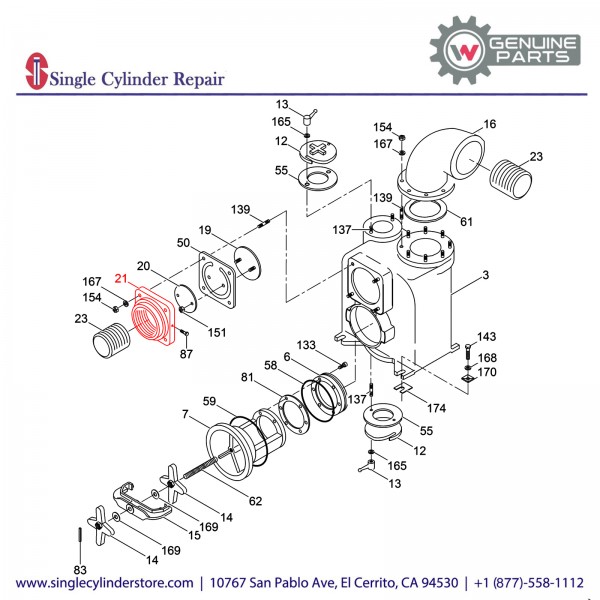 Wacker 5000077821 SUPPORT PUMP FLAPPER, NPT