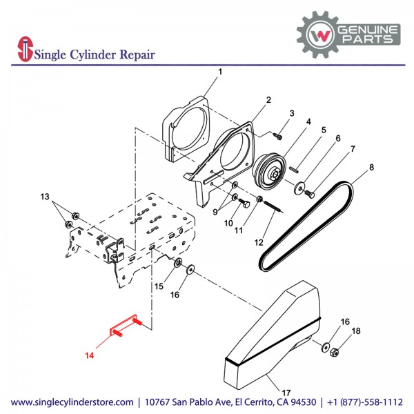 Wacker 5000078228 MOUNT BELT GUARD