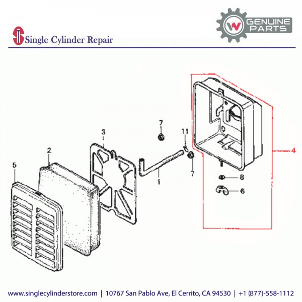 Wacker 5000078559 HOUSING AIR CLEANER CASE