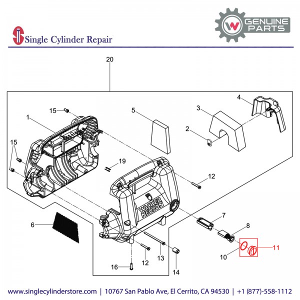 Wacker 5000078697 KIT BRUSH COVER REPLACEMENT