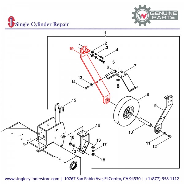 Wacker 5000080148 BRACE WHEEL SUPPORT RIGHT