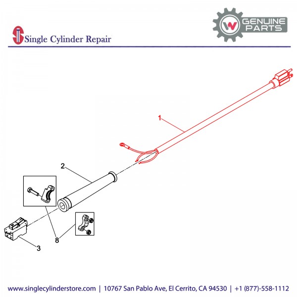 Wacker 5000080233 CABLE ELECTRICAL, ASSEMBLY