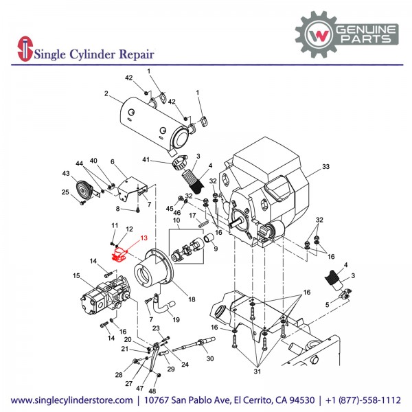 Wacker 5000080774 SOLENOID STARTER 12VDC, 4 TERM