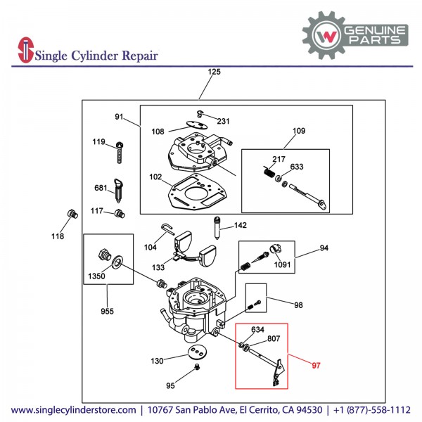 Wacker 5000080906 SHAFT THROTTLE CONTROL