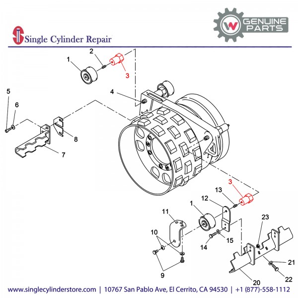 Wacker 5000081341 SPACER SHOCKMOUNT