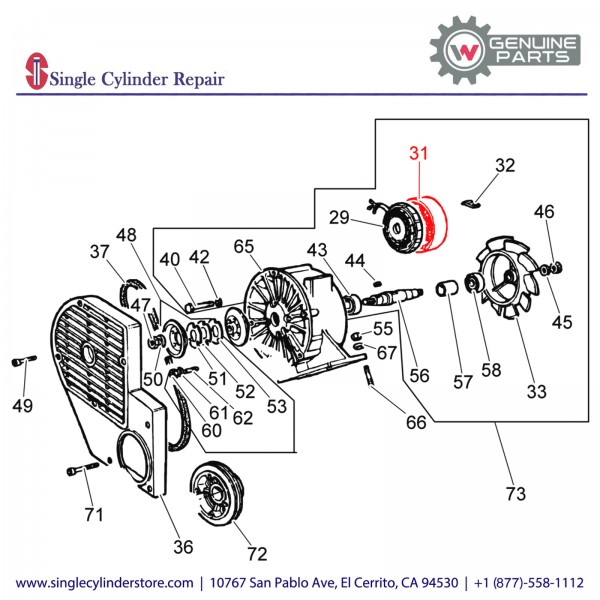 Wacker 5000082111 HOUSING ALTERNATOR