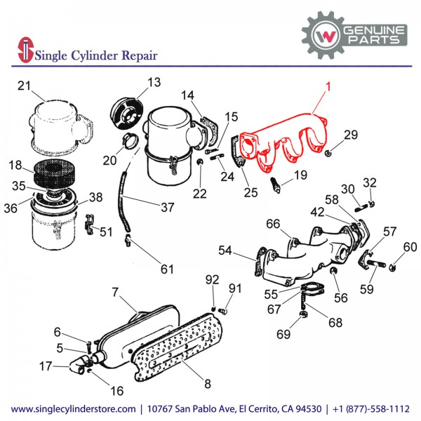 Wacker 5000082122 MANIFOLD INTAKE