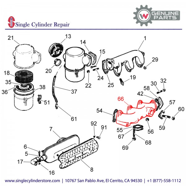 Wacker 5000082123 MANIFOLD EXHAUST