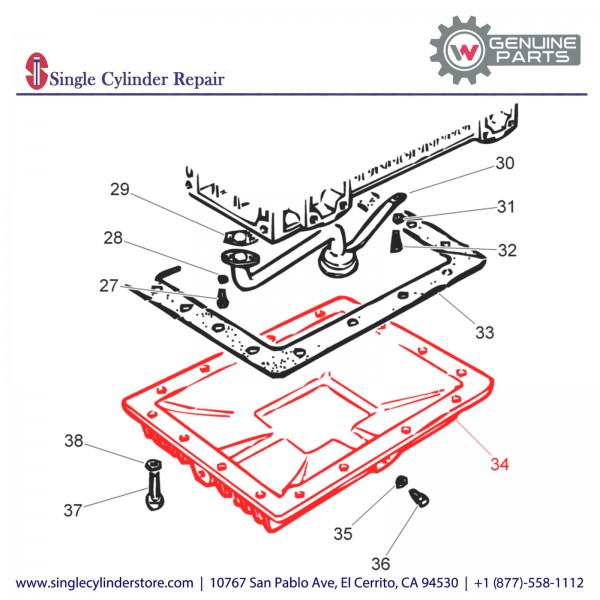 Wacker 5000082261 COVER OIL PAN