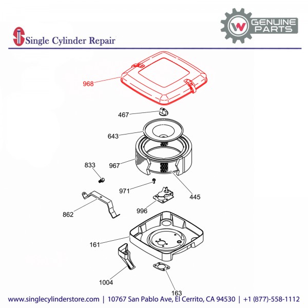 Wacker 5000082602 COVER AIR CLEANER