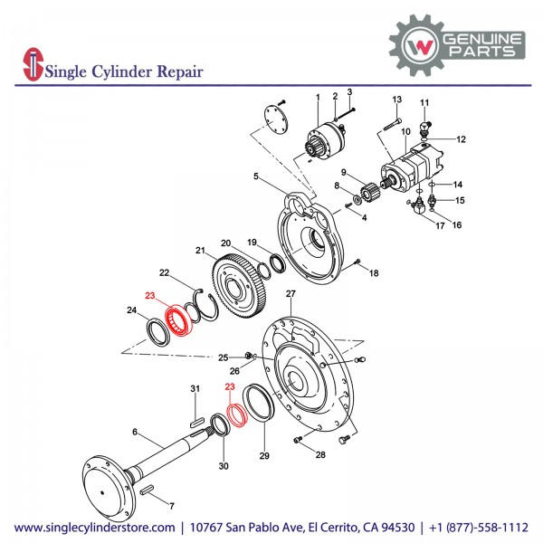 Wacker 5000082631 BEARING CYL.ROLLER, NUP214