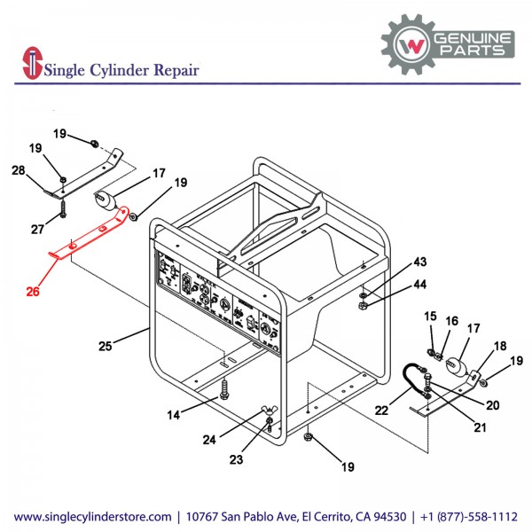 Wacker 5000083427 BRACKET WELDMENT ENGINE