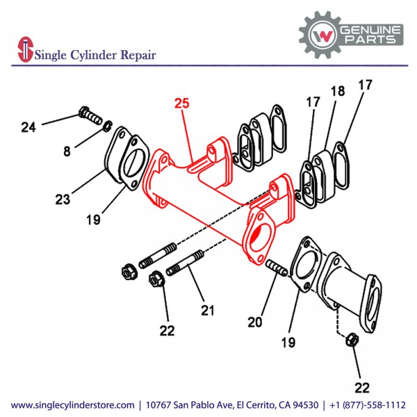 Wacker 5000083870 MANIFOLD EXHAUST