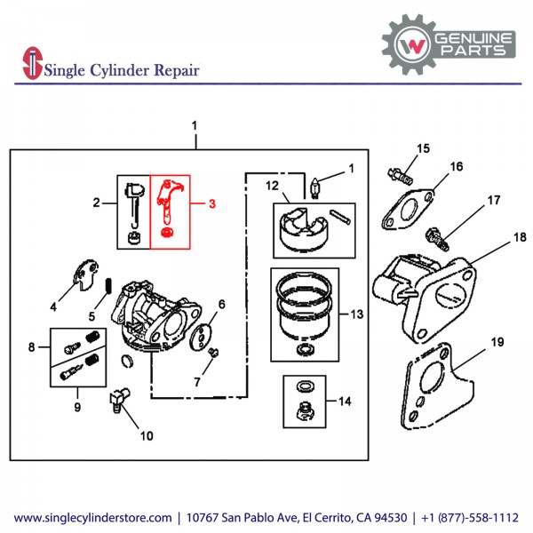 Wacker 5000084787 SHAFT THROTTLE