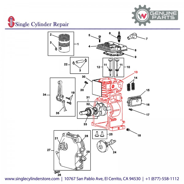 Wacker 5000084894 CYLINDER ASSEMBLY