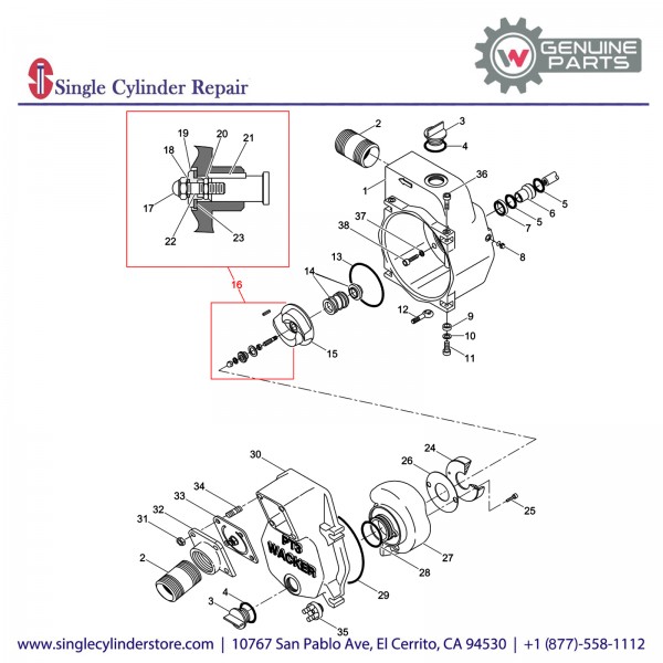 Wacker 5000085731 KIT IMPELLER MOUNTING