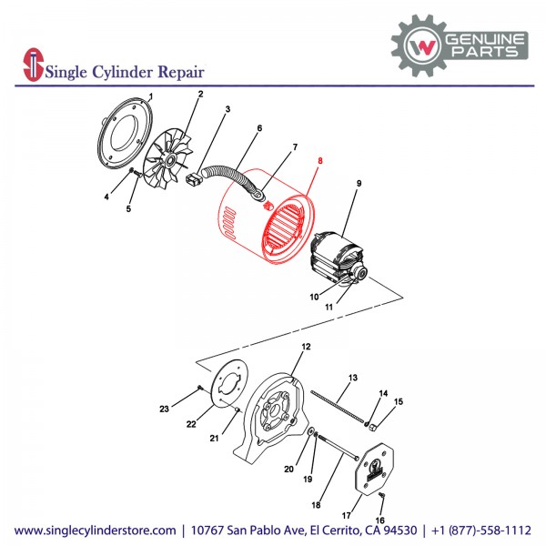 Wacker 5000085742 STATOR GS5.5 GS6.5 ASSEMBLY