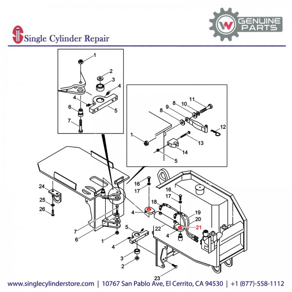 Wacker 5000085974 BEARING CYLINDER HYDRAULIC REBUILD