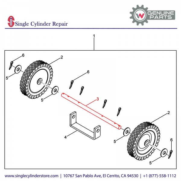 Wacker 5000086262 Axle