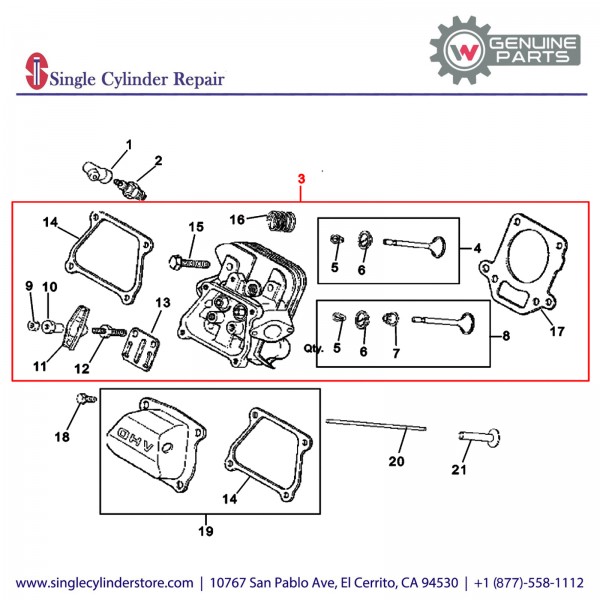 Wacker 5000086844 HEAD CYLINDER