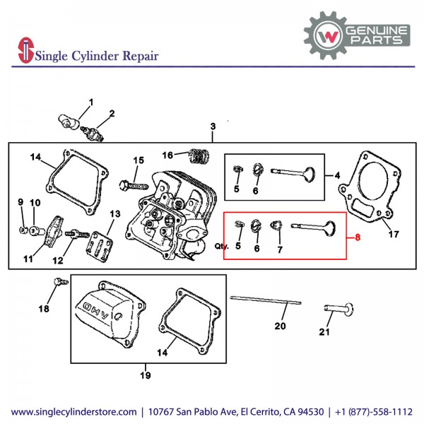 Wacker 5000086848 VALVE INTAKE